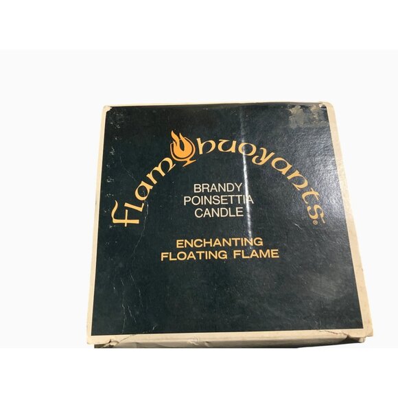 Flamboyant Brandy Poinsettia Floating Candle W/ Enchanting Flame Holiday Decor - Picture 3 of 11